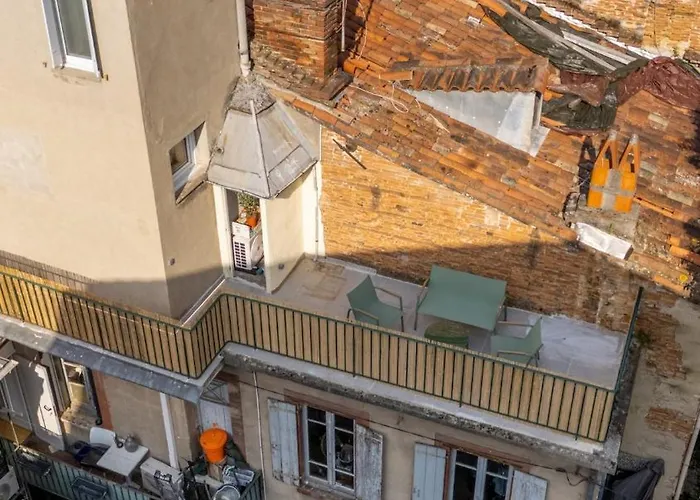 Magnifique Terrasse Et Parking Prive Place Dupuy 圖盧茲
